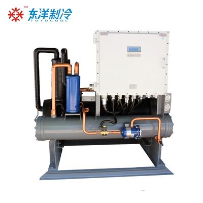 Refrigerador de agua de tipo tornillo de 16KW Refrigerador de agua de baja temperatura a prueba de explosión 50HZ / 60HZ